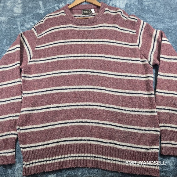 VTG Christopher Hart 70% Wool Sweater Striped Size 3XL Big & Tall Made in USA - Picture 1 of 11